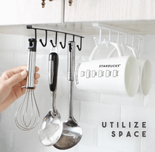 Load image into Gallery viewer, Under-Cabinet Hanger Rack (6 Hooks)