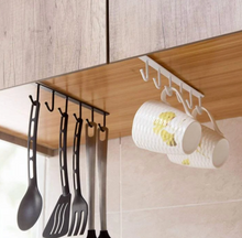 Load image into Gallery viewer, Under-Cabinet Hanger Rack (6 Hooks)