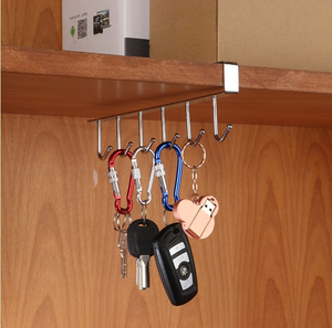 Under-Cabinet Hanger Rack (6 Hooks)