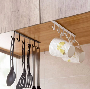 Under-Cabinet Hanger Rack (6 Hooks)